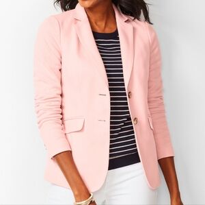 TALBOTS Aberdeen Knit Blazer - Piqué Knit, blush pink, size 8